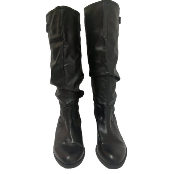 Time and Tru Leather Slouch Tall Boots Size 10 - Picture 3 of 14